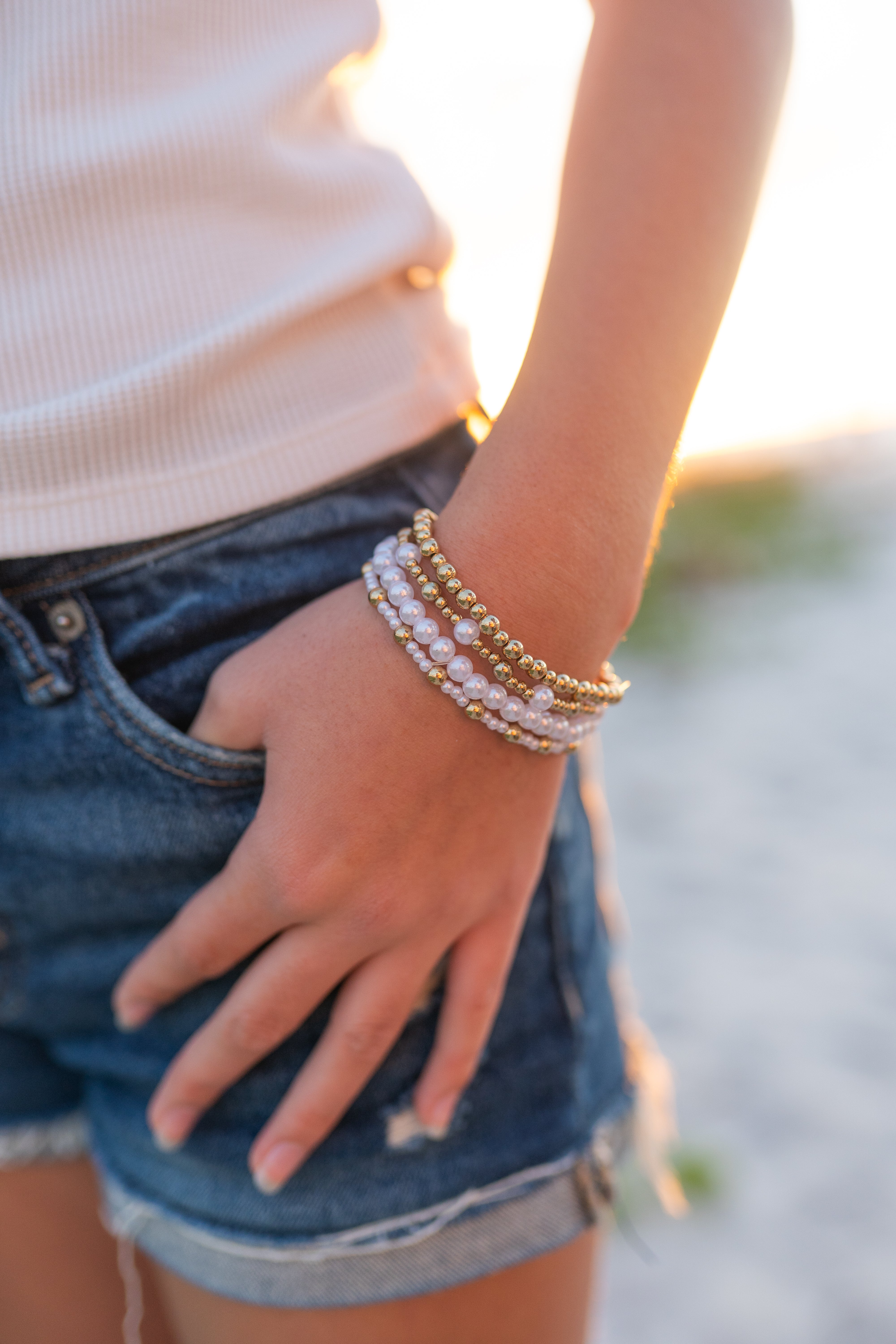 Bracelet Stacks (Pearl)