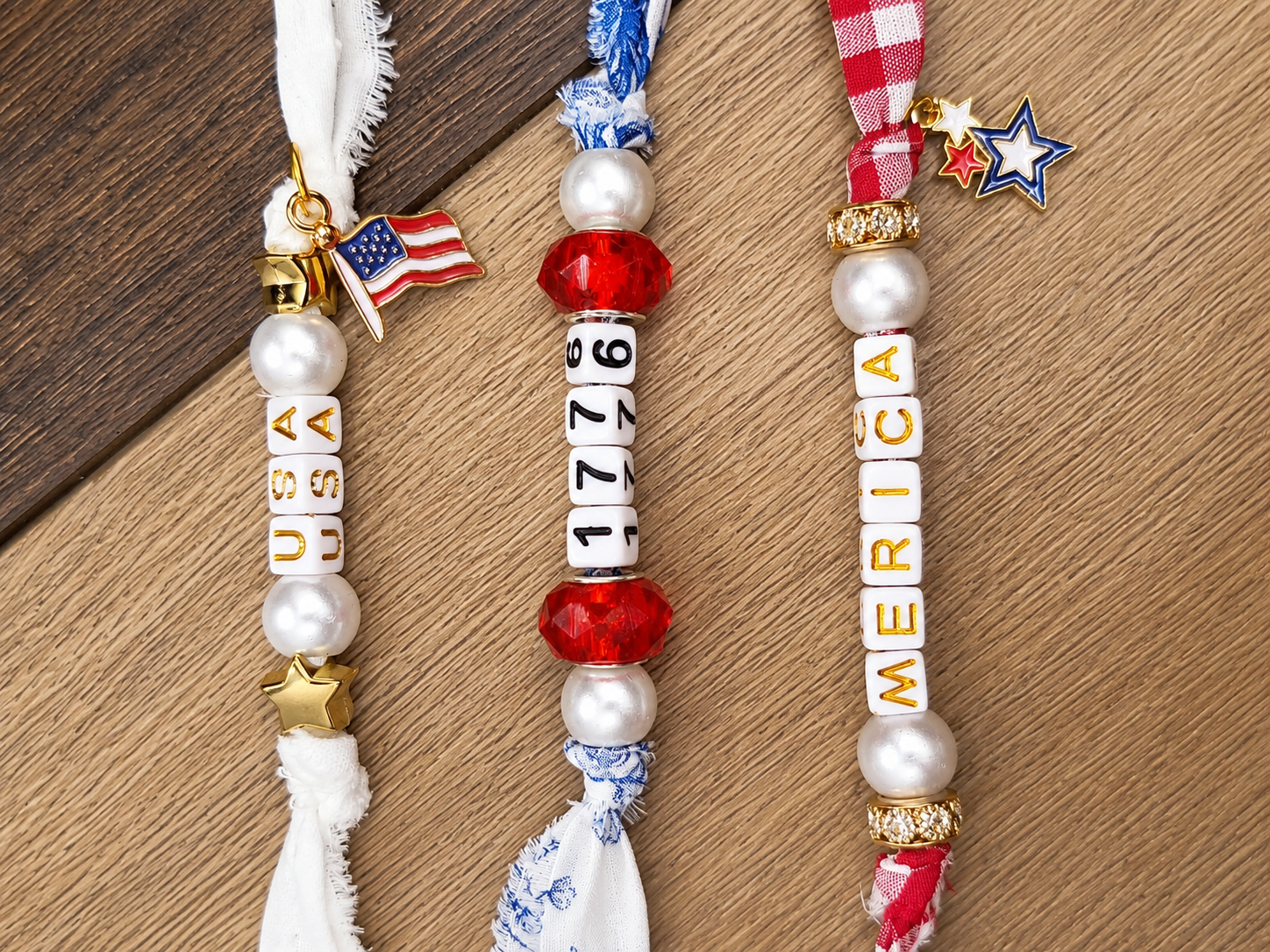 Patriotic Ribbon Bracelets (Multiple Options)