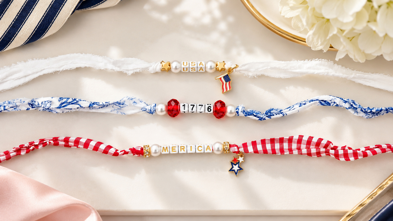 Patriotic Ribbon Bracelets (Multiple Options)