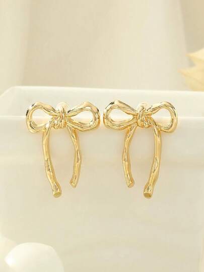 Golden Bow Earrings