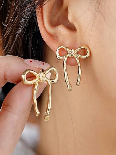 Golden Bow Earrings