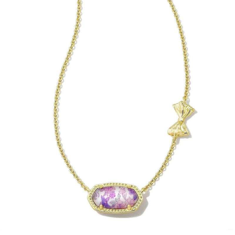 Lavender Bloom Bow Necklace