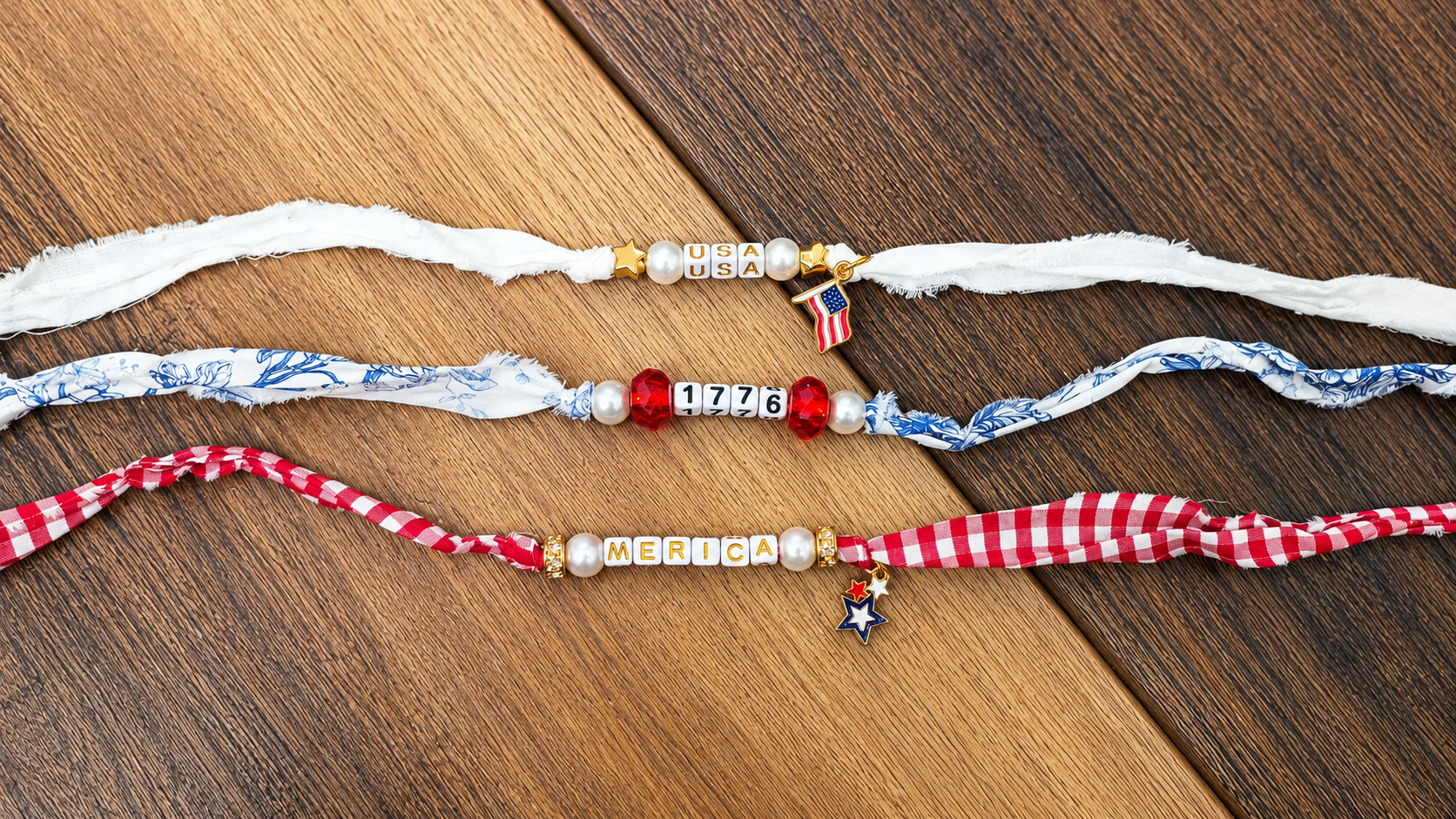 Patriotic Ribbon Bracelets (Multiple Options)