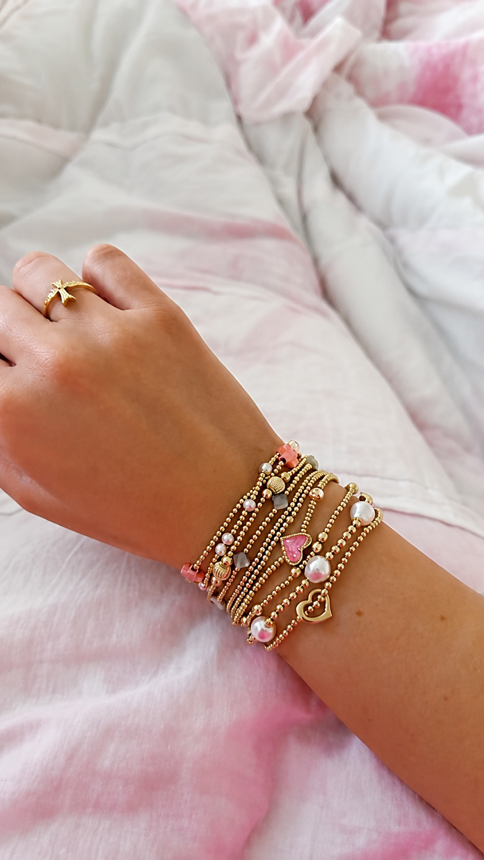 Pink Romance Bracelet Stack