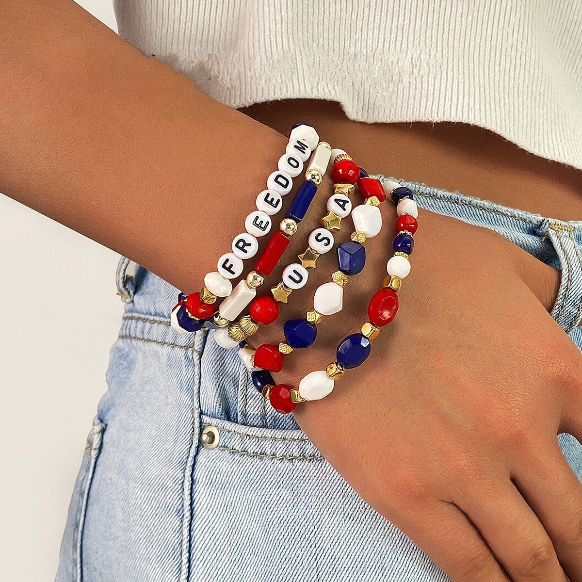 Freedom Glow Bracelet Stack